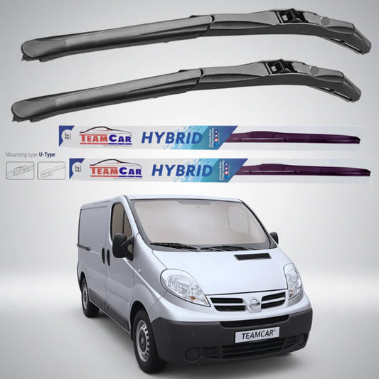 Ștergătoare Nissan Primastar VAN (2006–2014) Hibrid | Set față – TeamCar®