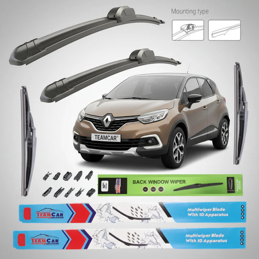 Ștergătoare Renault Captur I Facelift (2017–2019) TeamCar® – Set Complet
