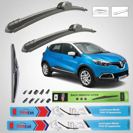 Ștergătoare Renault Captur I (2013–2016) TeamCar® – Set Complet