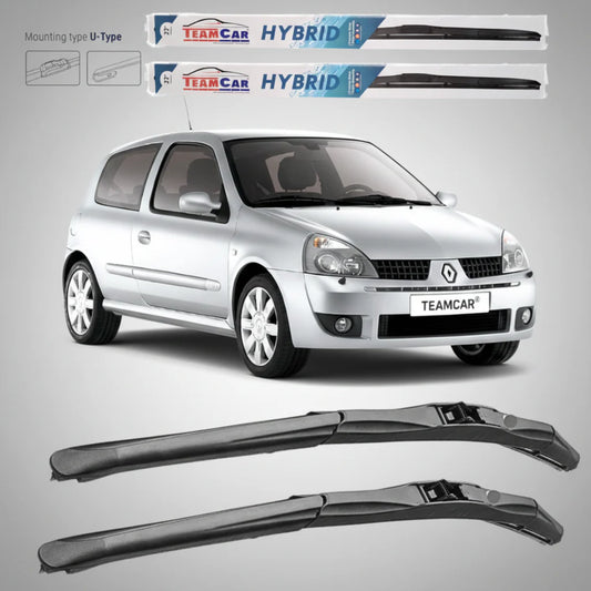 Ștergătoare Renault Clio II Hatchback 3 Uși (2001–2005) TeamCar® – Hibrid | Set față