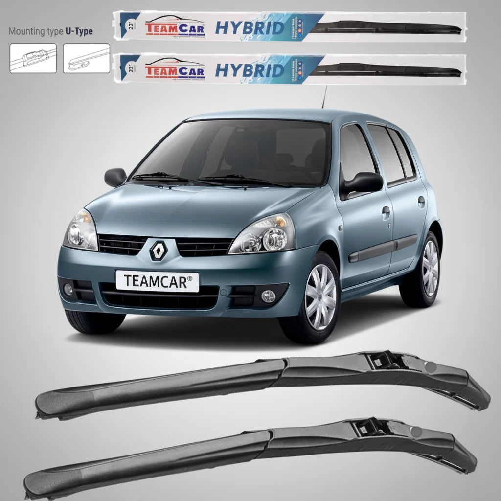 Ștergătoare Renault Clio II Hatchback Facelift (2001–2005) TeamCar® – Hibrid | Set față