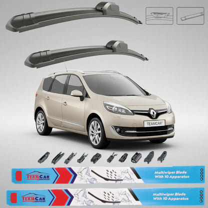 Ștergătoare Renault Grand Scenic III Facelift (2012–2016) TeamCar® – Set față