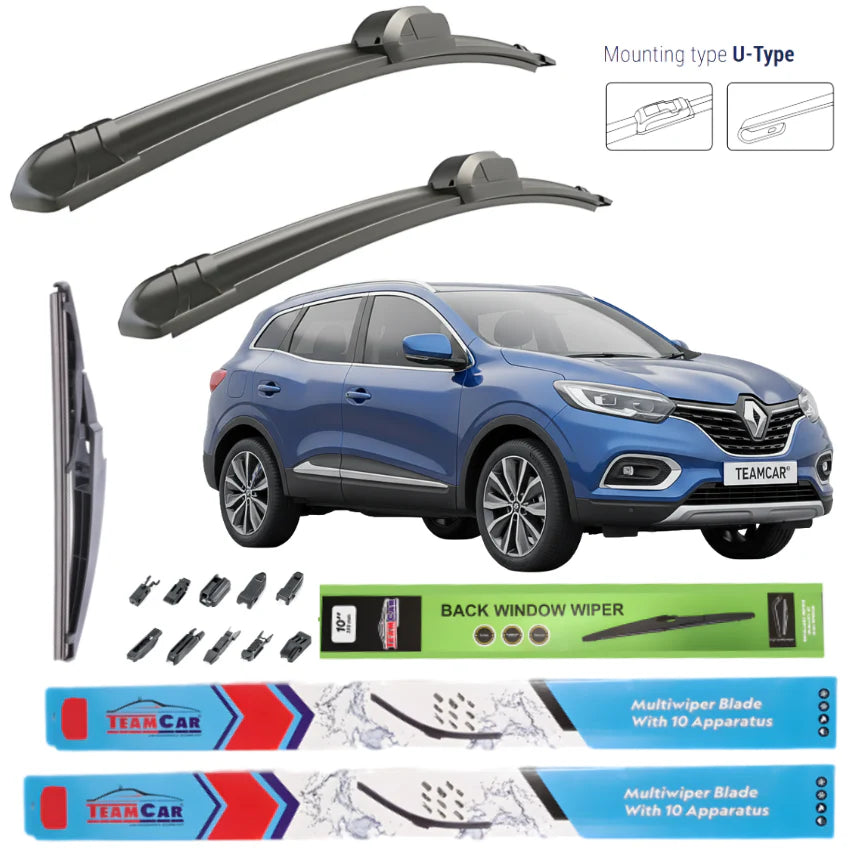 Ștergătoare Renault Kadjar (2015–2017) TeamCar® – Set Complet | Universal