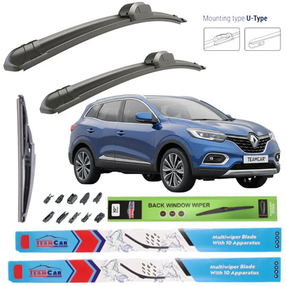Ștergătoare Renault Kadjar (2015–2017) TeamCar® – Set Complet | Universal