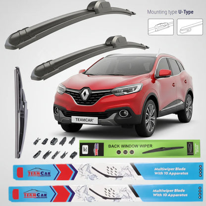 Ștergătoare Renault Kadjar (2015–2018) TeamCar® – Set Complet