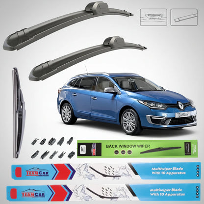 Ștergătoare Renault Megane III Estate Facelift (2014–2016) TeamCar® – Set Complet