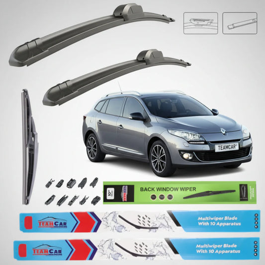 Ștergătoare Renault Megane III Grandtour Facelift (2012–2014) TeamCar® – Set Complet