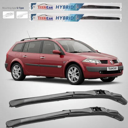 Ștergătoare Renault Megane II Estate (2003–2006) TeamCar® – Hibrid | Set față