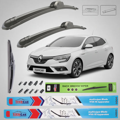 Ștergătoare Renault Megane IV Hatchback (2015–2017) TeamCar® – Set Complet