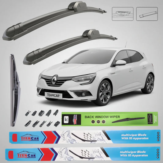 Ștergătoare Renault Megane IV Hatchback (2015–2017) TeamCar® – Set Complet