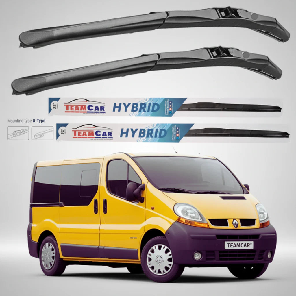 Ștergătoare Renault Trafic II JL Bus L1H1 (2001–2006) Hibrid | Set față – TeamCar®