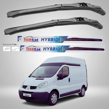 Ștergătoare Renault Trafic II FL Van L1H2 (2006–2014) Hibrid | Set față – TeamCar®