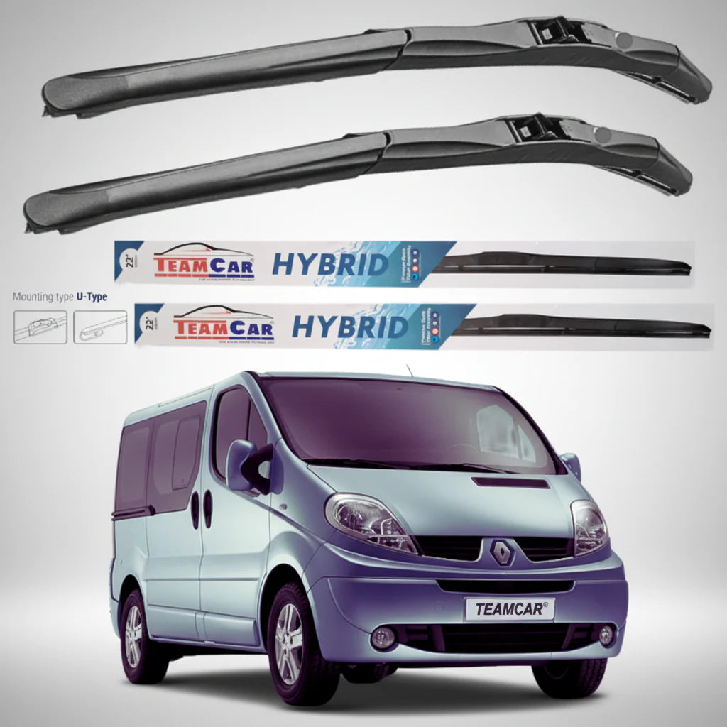 Ștergătoare Renault Trafic II JL Bus L1H1 (2006–2014) Hibrid | Set față – TeamCar®