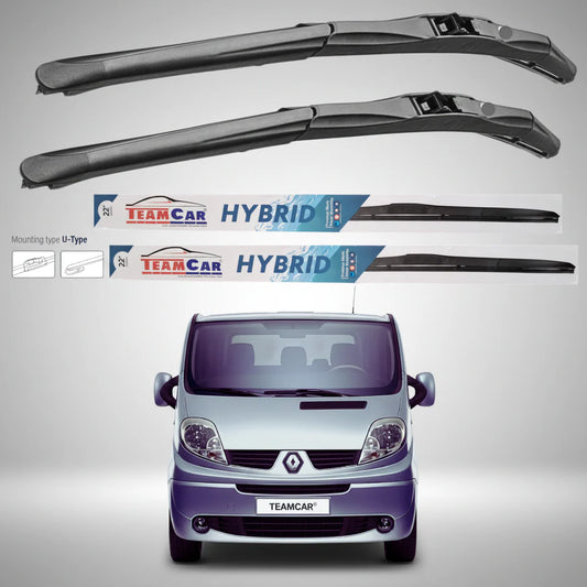 Ștergătoare Renault Trafic II VAN (2006–2014) Hibrid | Set față – TeamCar®
