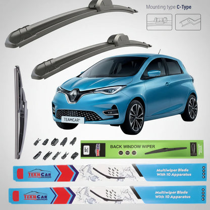 Ștergătoare Renault Zoe (2012–2019) TeamCar® – Set Complet