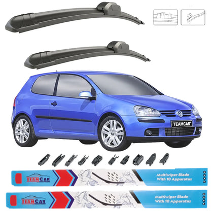 Ștergătoare Volkswagen Golf V 1K1 3 Uși (2003–2005) Flat | Set față – TeamCar®