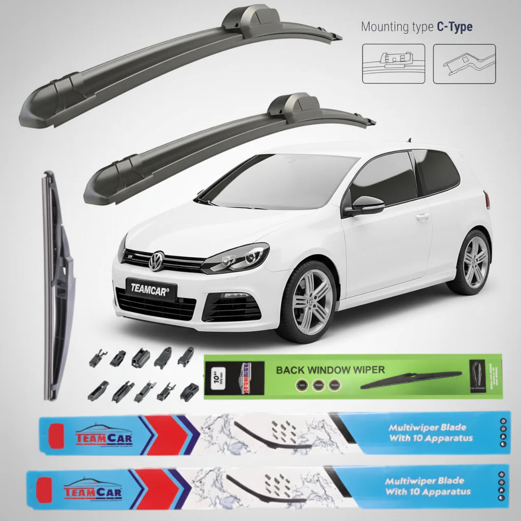 Ștergătoare Volkswagen Golf 6 5K1 Hatchback 3 Uși (2008–2012) Flat | Set Complet – TeamCar®