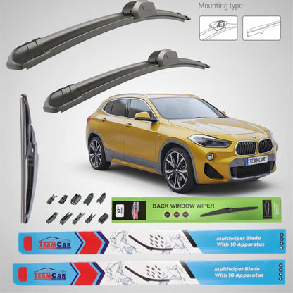 Ștergătoare BMW X2 F39 (2018–2020) Flat | Set Complet – TeamCar®