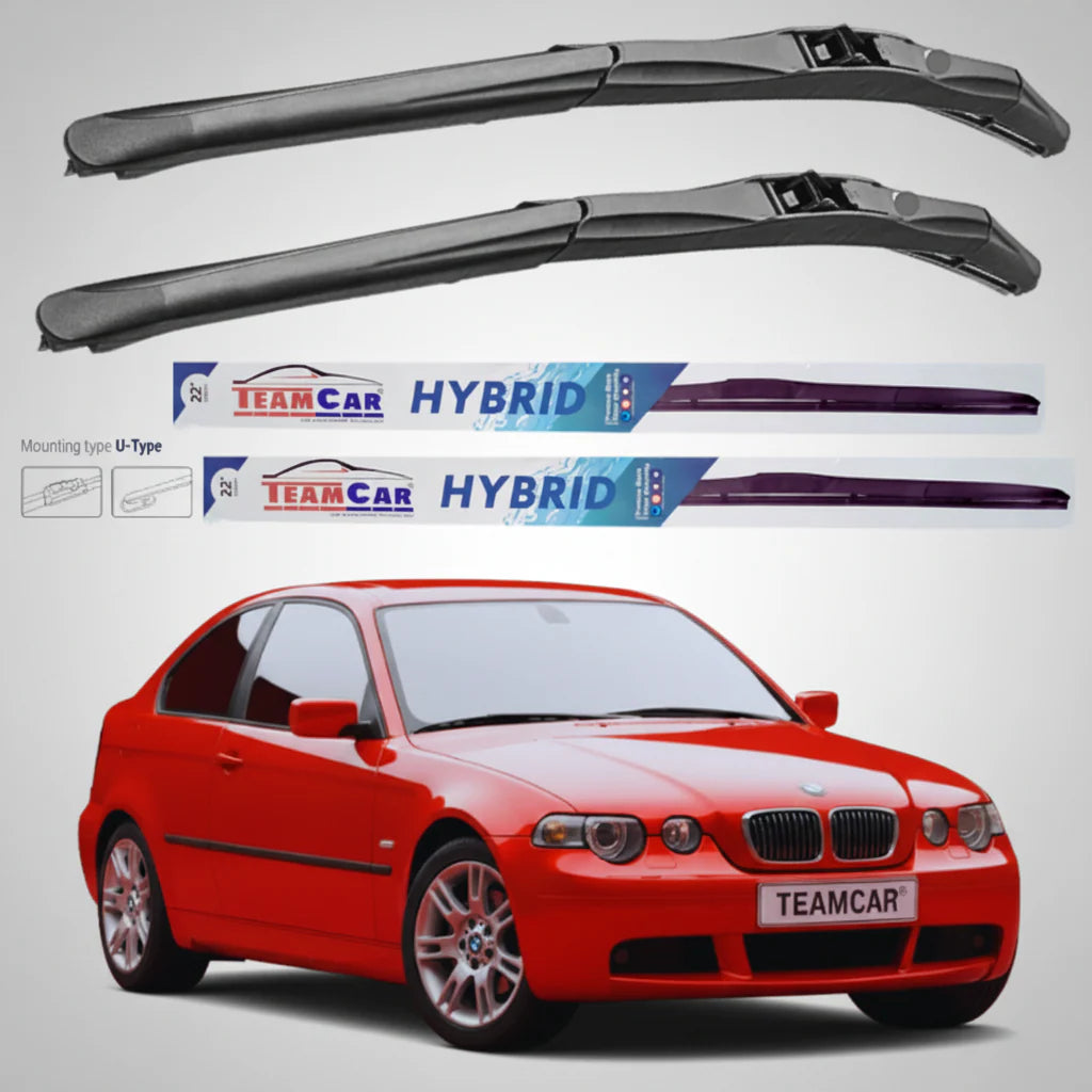 Ștergătoare BMW Seria 3 E46 Compact (2000–2006) Hibrid | Set Față – TeamCar®