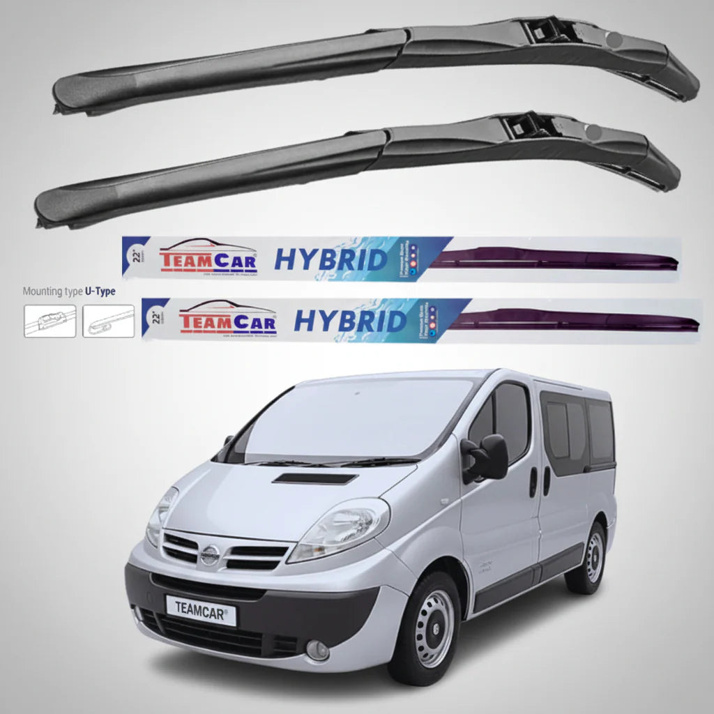 Ștergătoare Nissan Primastar X83 Bus L1H1 (2006–2014) Hibrid | Set față – TeamCar®