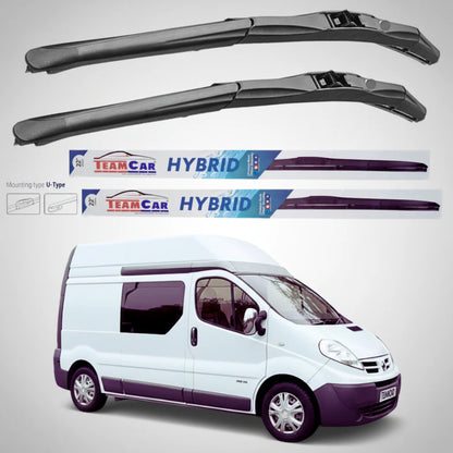Ștergătoare Nissan Primastar X83 Van L1H2 (2006–2014) Hibrid | Set față – TeamCar®