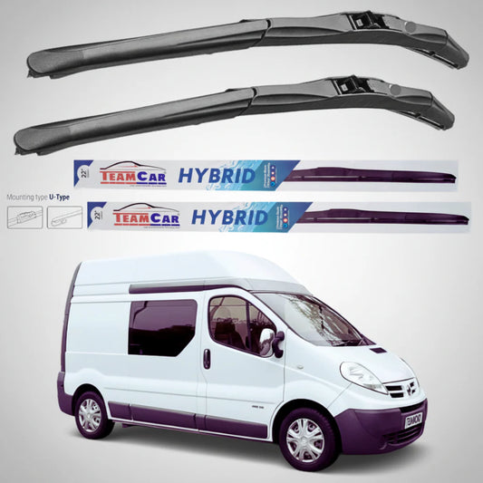 Ștergătoare Nissan Primastar X83 Van L1H2 (2006–2014) Hibrid | Set față – TeamCar®