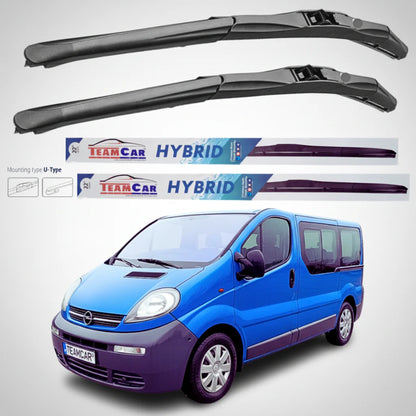 Ștergătoare Opel Vivaro Bus L1H1 (2001–2006) Hibrid | Set față – TeamCar®