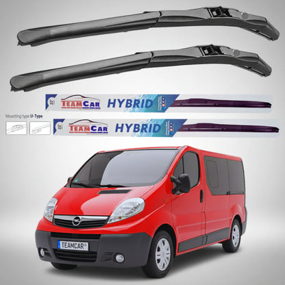 Ștergătoare Opel Vivaro Bus L1H1 (2006–2014) Hibrid | Set față – TeamCar®