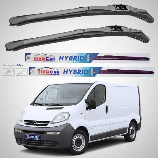 Ștergătoare Opel Vivaro Van L1H1 (2001–2006) Hibrid | Set față – TeamCar®