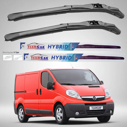Ștergătoare Opel Vivaro Van L1H1 (2006–2014) Hibrid | Set față – TeamCar®
