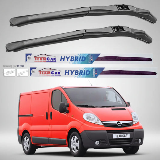 Ștergătoare Opel Vivaro Van L1H1 (2006–2014) Hibrid | Set față – TeamCar®