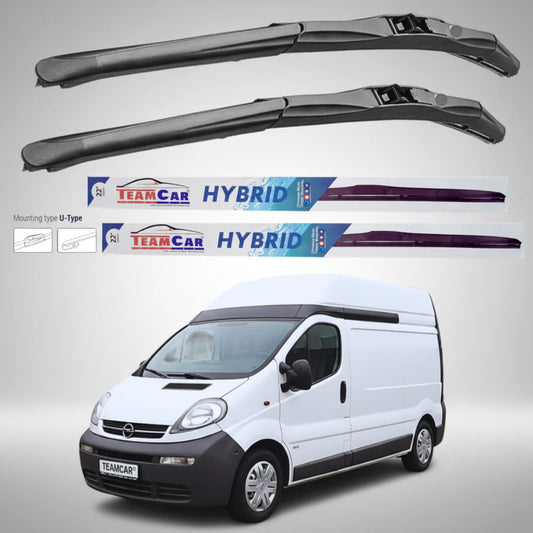 Ștergătoare Opel Vivaro Van L1H2 (2001–2006) Hibrid | Set față – TeamCar®