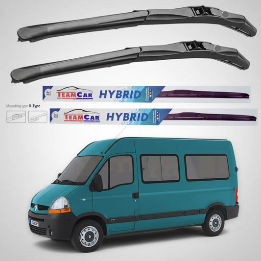 Ștergătoare Renault Master Bus L2H2 (2003–2006) Hibrid | Set față – TeamCar®