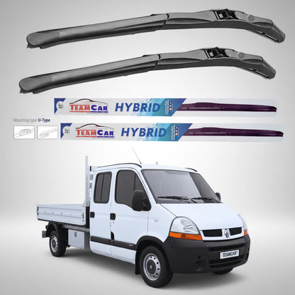 Ștergătoare Renault Master Cabină Dublă L3 (2006–2010) Hibrid | Set față – TeamCar®