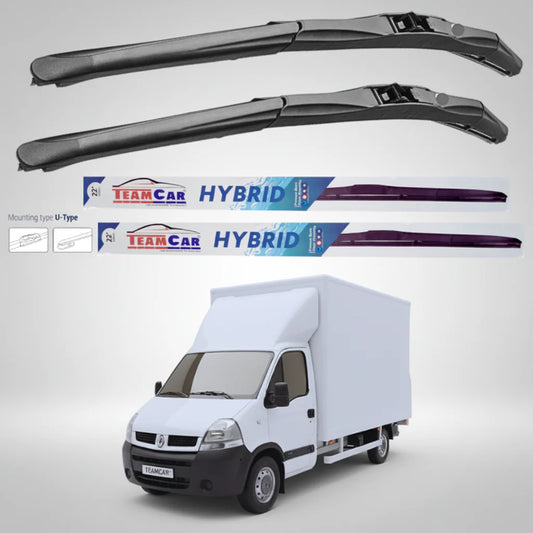 Ștergătoare Renault Master Cabină L2 (2006–2010) Hibrid | Set față – TeamCar®