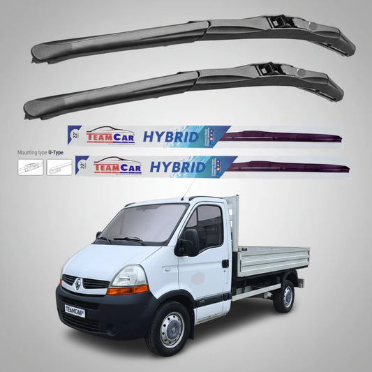 Ștergătoare Renault Master Cabina L2 (2003–2006) Hibrid | Set față – TeamCar®