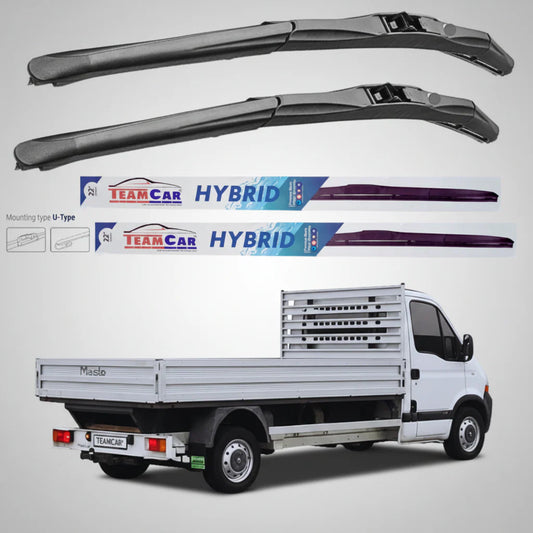 Ștergătoare Renault Master Cabina L3 (2003–2006) Hibrid | Set față – TeamCar®