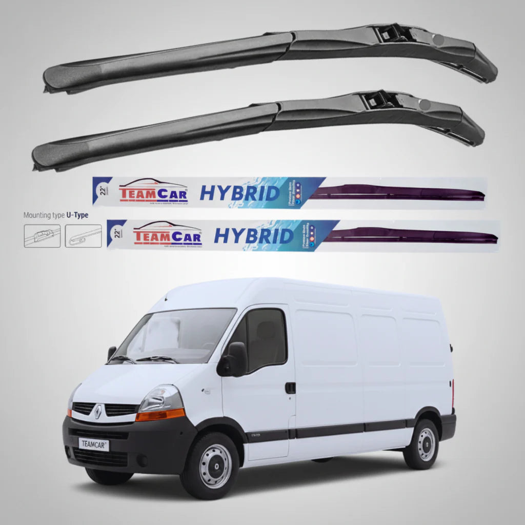 Ștergătoare Renault Master Furgon L3H2 (2003–2006) Hibrid | Set față – TeamCar®