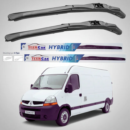 Ștergătoare Renault Master Furgon L3H2 (2006–2010) Hibrid | Set față – TeamCar®