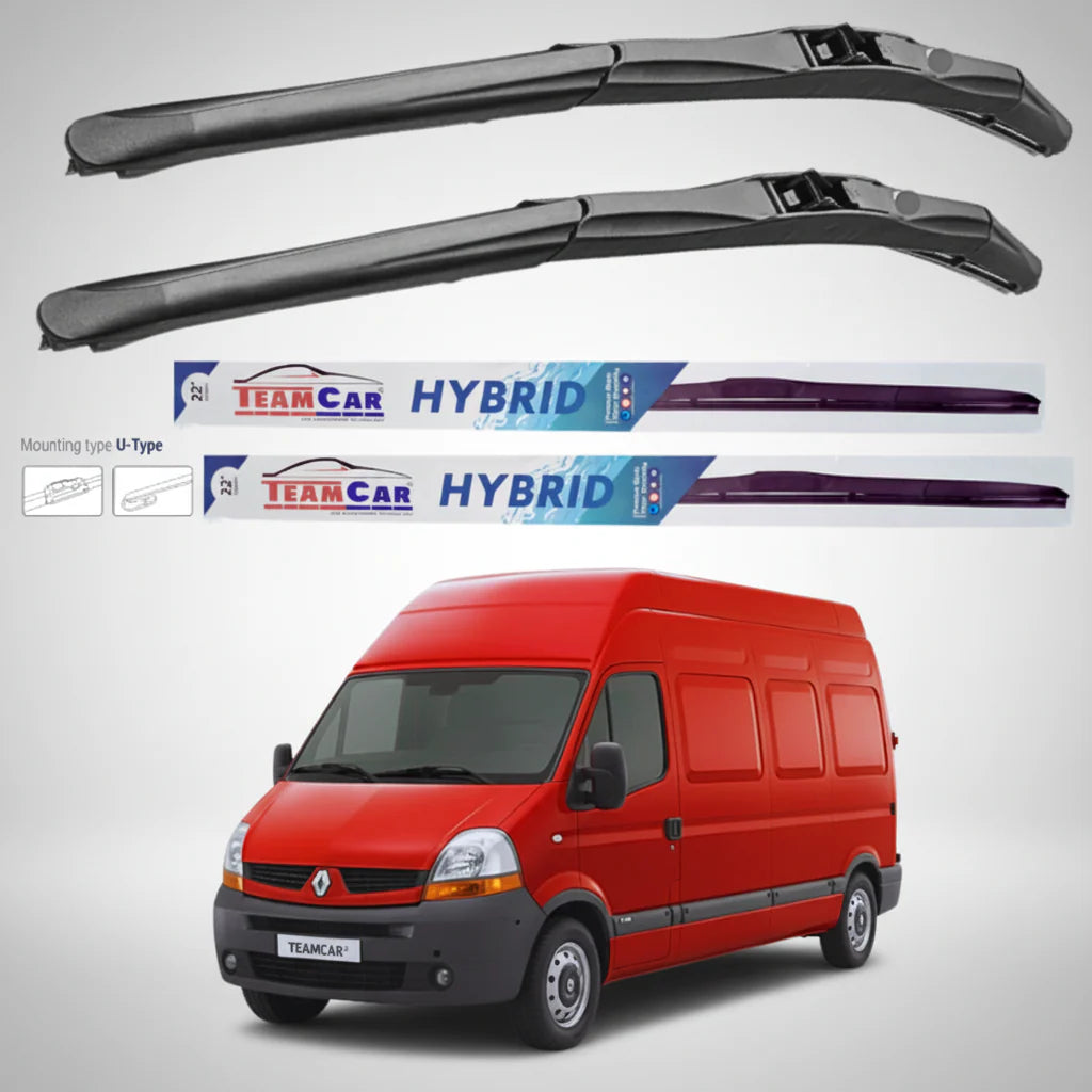 Ștergătoare Renault Master Furgon L3H3 (2003–2006) Hibrid | Set față – TeamCar®