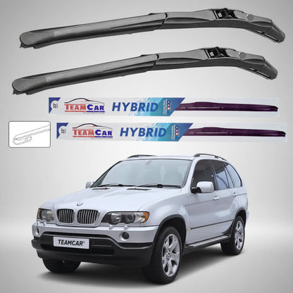 Ștergătoare BMW X5 E53 (1999–2002) Hibrid | Set Față – TeamCar®