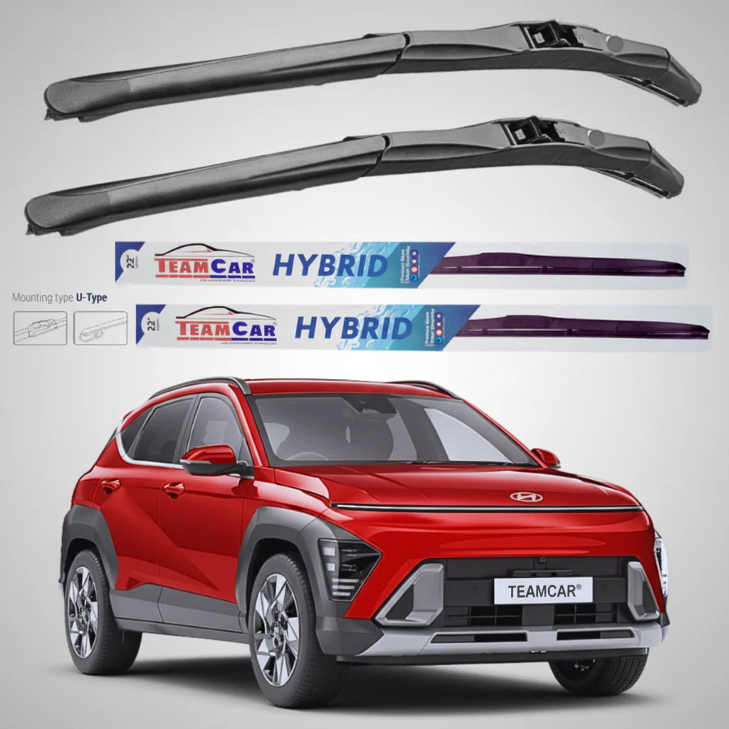 Ștergătoare Hyundai Kona (2023–2026) Hibrid | Set Față – TeamCar®