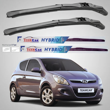 Ștergătoare Hyundai i20 3 uși (2008–2012) Hibrid | Set față – TeamCar®