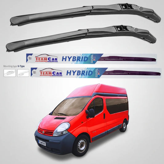 Ștergătoare Nissan Primastar X83 Van L1H2 (2001–2006) Hibrid | Set față – TeamCar®