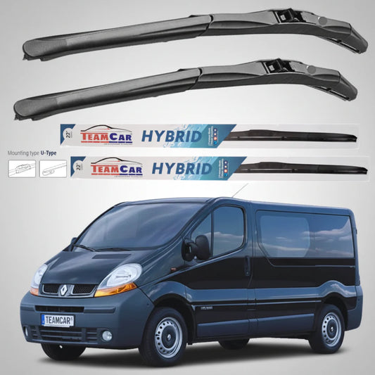 Ștergătoare Renault Trafic II JL Bus L2H1 (2001–2006) Hibrid | Set față – TeamCar®
