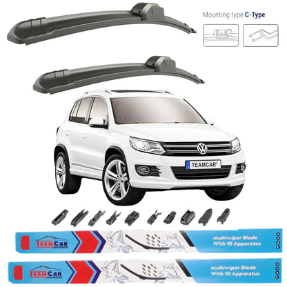 Ștergătoare Volkswagen Tiguan 5N2 Facelift (2011–2017) Flat | Set față – TeamCar®