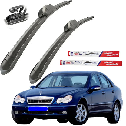 Ștergătoare TeamCar® Mercedes-Benz Sedan W203 2000–06/2003 (pre-facelift) – Set față Flat - 221.ro