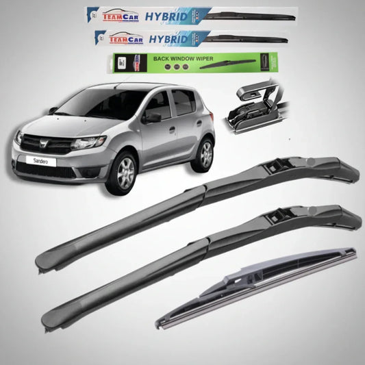 Ștergătoare Dacia Sandero II (2012–2020) TeamCar® – Set Complet Hybrid - 221.ro