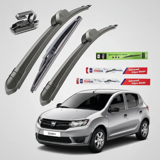 Ștergătoare Dacia Sandero II (2012–2020) TeamCar® – Set Complet Flat - 221.ro