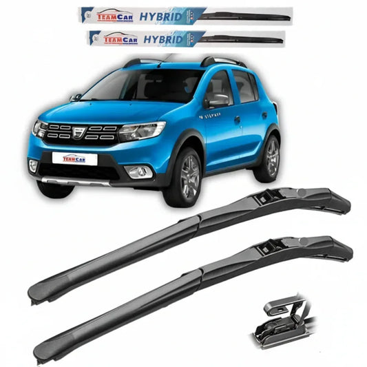 Ștergătoare Dacia Sandero II Stepway (2012–2020) TeamCar® – Set față Hybrid - 221.ro